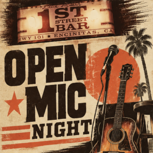 OPEN MIC - EVERY TUESDAY 8PM WITH HOSTED BY JAY CAIN @ 1ST STREET BAR